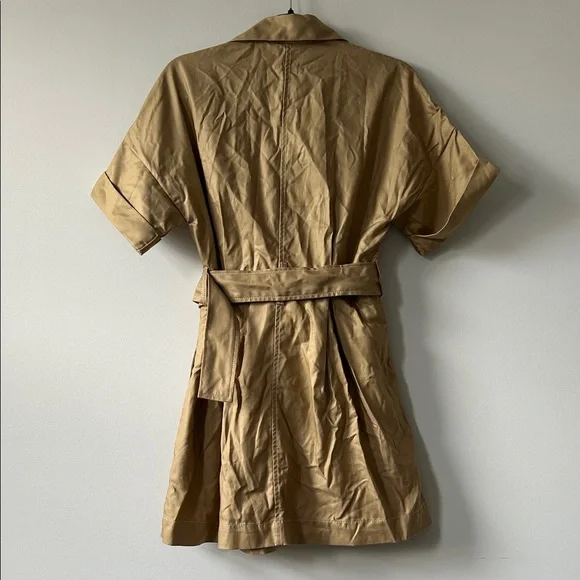NWT Banana Republic Tan Mini Shirt Dress - Picture 2 of 3